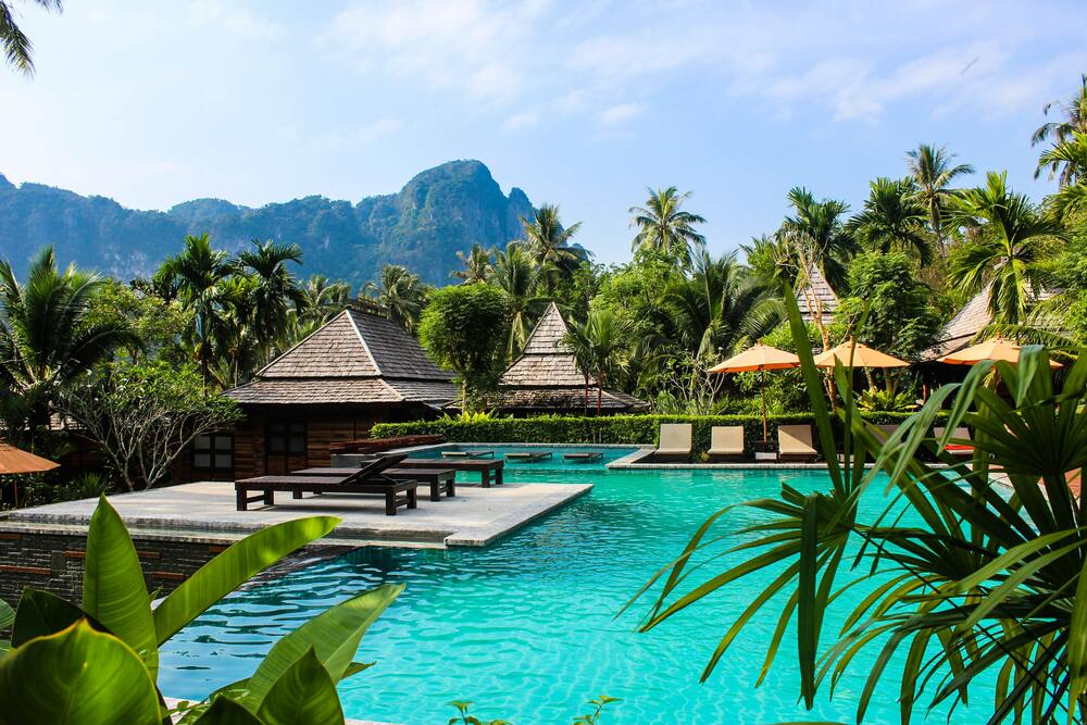 Pergolas by the pool