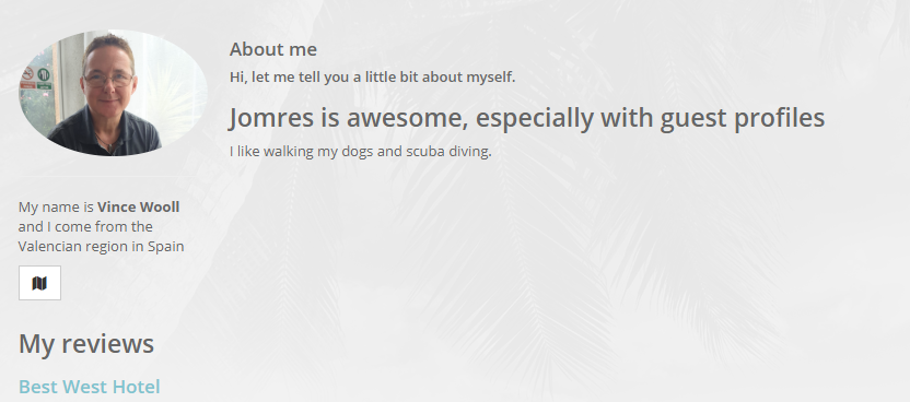 unregistered view of profile