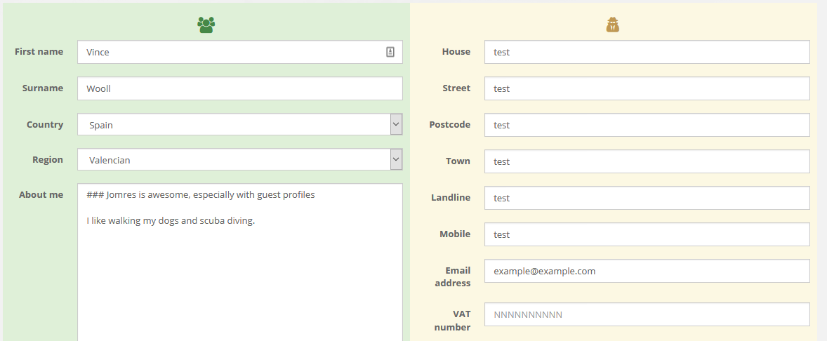 account edit middle